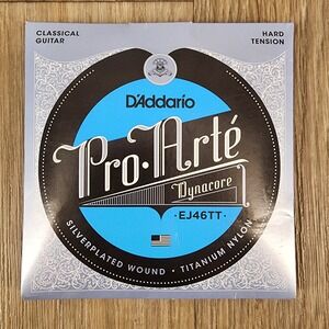 D'Addario Pro-Arte Dynacore EJ46TT Classical Guitar Strings Hard Tension Silver